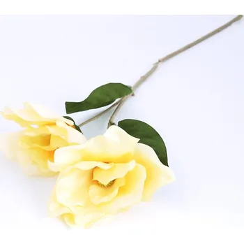umělá květina Umělé kvítí MAGNOLIE VELKÁ žlutá