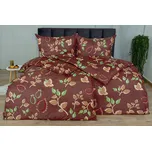 Povlečení z mikrovlákna s bavlněným efektem 4dílné KADERA hnědé