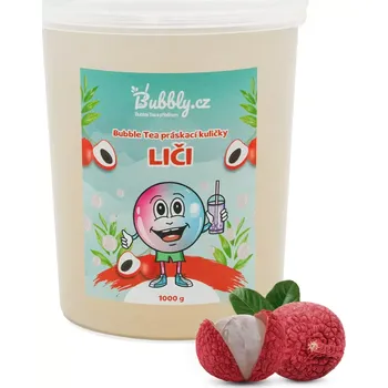 Bubbly.cz Práskací kuličky do Bubble Tea 1 kg, liči