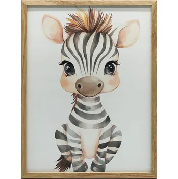 Obraz Plakát Malá Zebra , 40x50 cm bez rámu 40 x 7 cm