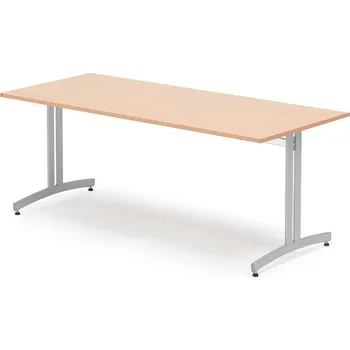 Jídelní stůl Stůl SANNA, 1800x800x720 mm, stříbrná/buk