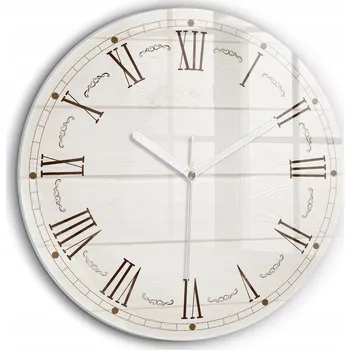Hodiny Ozdobné nástěnné hodiny s krásnou grafikou Římské číslice kulatý XXL průměr 60 cm