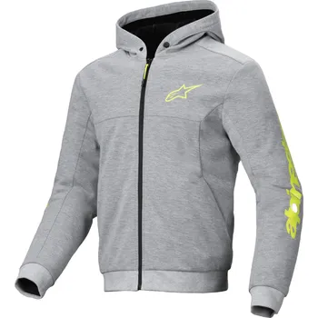 Moto bunda Mikina na motorku Alpinestars Chrome V2 Sport šedo-žlutá L