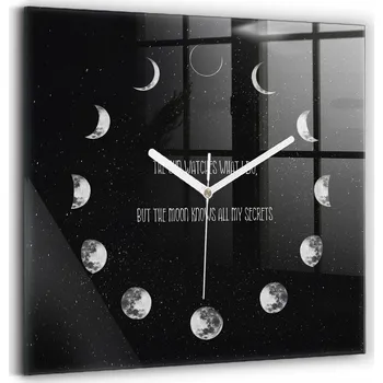 Hodiny Nástěnné hodiny černé 30 cm