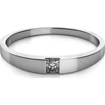 Couple, Minimalistický prsten Wendy v bílém zlatě se zirkonem, vel. 57, prům. 18.1 mm, 585-68-1-0513.1B00.0.57.001