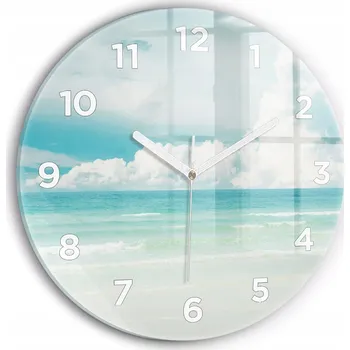 Hodiny Nástěnné hodiny Wallfluente modré 30 cm