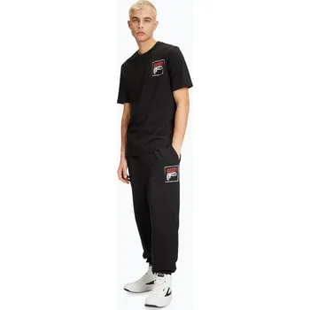 cyklistický dres FILA Pánské tričko Luton Graphic XL ČERNÁ