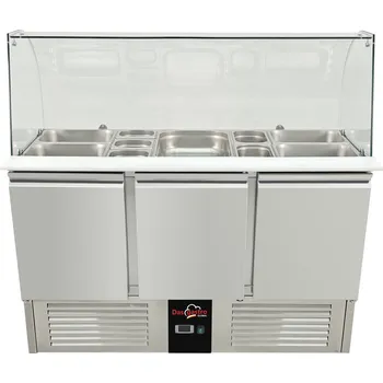 DASgastro Saladeta - 1,37 x 0,7 m - se 3 dvířky