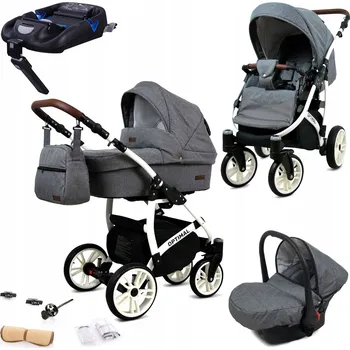 Kočárek Kočárek 4v1 BabyLux Optimal: sportovní kočárek, hluboká korba, autosedačka ISOFIX
