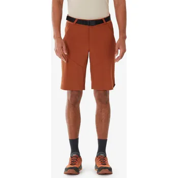 QUECHUA Pánské turistické dlouhé kraťasy MH 500 44 KAŠTANOVÁ|ORANŽOVÁ