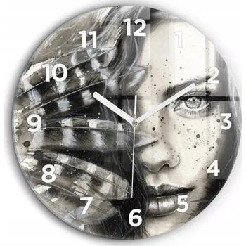 Hodiny Nástěnné hodiny Wallfluent černé 60 cm