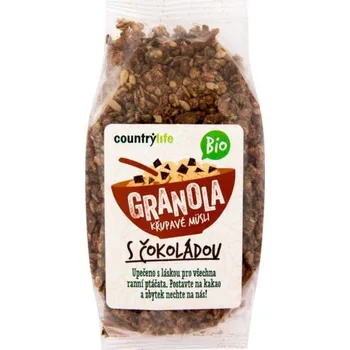 Fitness strava BIO Granola - Křupavé ovesné müsli 350 g - Country Life Příchuť: jablko, Balení (g): 14 x 350 g
