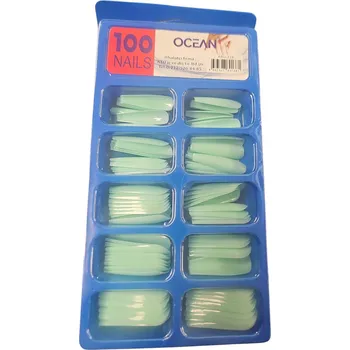 Umělé nehty Leventi Sada mátově zelených nehtů - různé velikosti v jednom balení