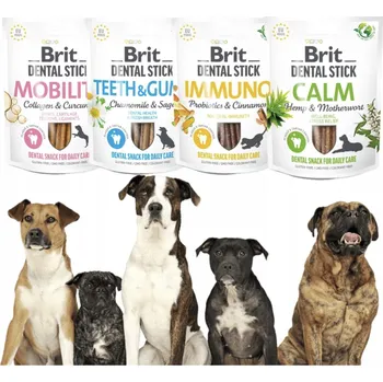 Pamlsek pro psa Brit Dental Stick zubní Pamlsek pro psy Mix Chutí 4 ks * 251 g