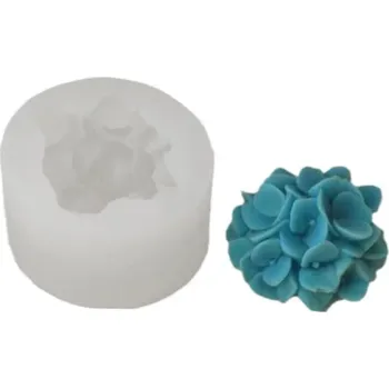 Svíčka Silikonová forma na SVÍČKY VOSKOVÉ, MÝDLA, ODLEVY Z PRYSKYŘICE, KVĚT HORTENZIE