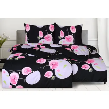 Povlečení Povlečení mikrosatén prodloužené FLENA černé