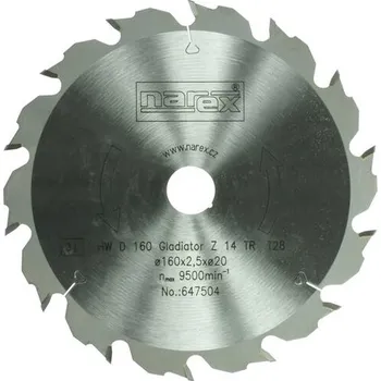 Pilový kotouč Narex Gladiator 647504 160 x 20 x 2,2 mm 14 zubů