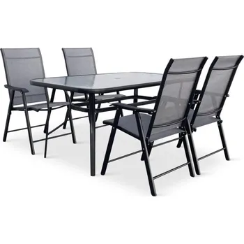 Zahradní sestava Zahradní set BOA VISTA 150cm + 4x židle SOLANO skládací