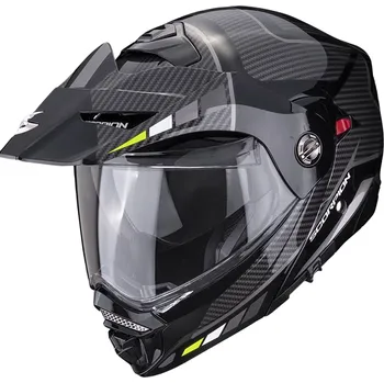Helma na motorku Scorpion SCORPION ADX-2 CAMINO černo-stříbrno-fluo žlutá XS