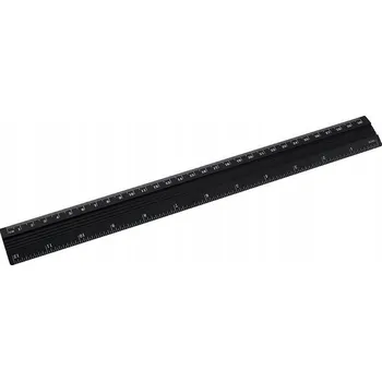 pravítka Školní pravítko černé hliníkové 30 cm D.Rect Dětské pravítko ODOLNÉ