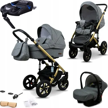 Kočárek Dětský kočárek 4v1 BabyLux Sky Lark - sporťák, hluboká korba, autosedačka, základna ISOFIX