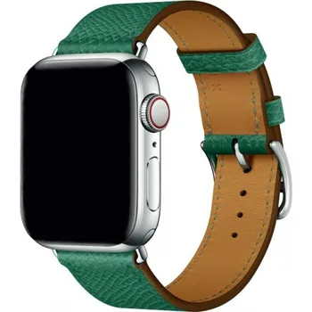 Řemínek na hodinky Kožený řemínek pro Apple Watch 42mm / 41mm / 40mm / 38mm - zelený