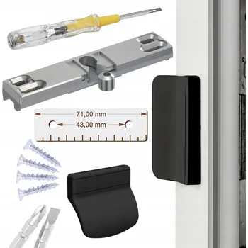 Dveřní kování BALKÓNOVÝ ZÁPADKA MADLO KLIKA DVEŘÍ ÚCHYT ŠROUBOVÁK