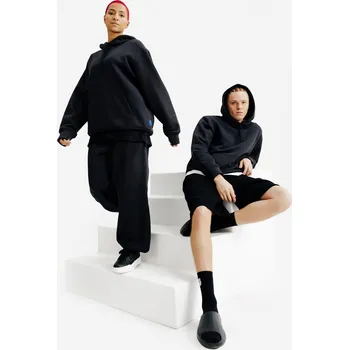 Dámská mikina DECATHLON Unisex mikina s kapucí Elementals L ČERNÁ