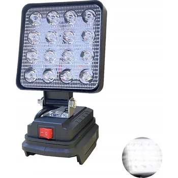 IP kamera 16 LED pracovní lampa / halogen s akumulátorem pro Makita + 2 USB