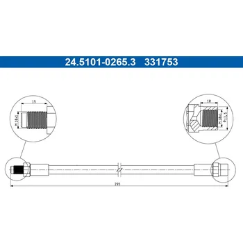 Brzdová hadice Brzdová hadice ATE 24.5101-0265.3