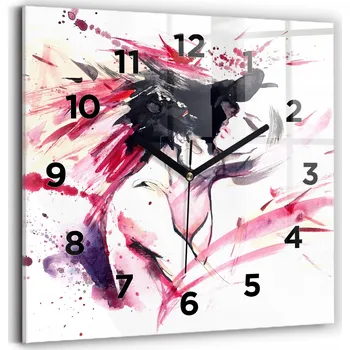 Hodiny Nástěnné hodiny Wallfluent růžové 30 cm