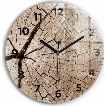 Hodiny Foto Skleněné Hodiny Nástěnné Do Moderních Interiérů Starý kmen dřeva průměr 30 cm