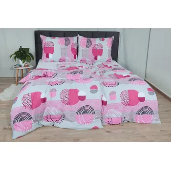 Povlečení Povlečení z mikrovlákna s bavlněným efektem TROLA malinové