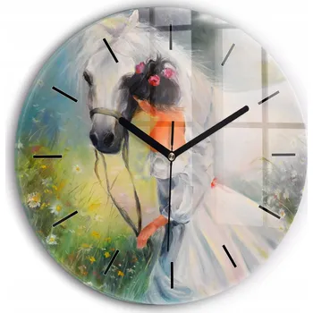 Hodiny Nástěnné hodiny Wallfluente bílé 30 cm