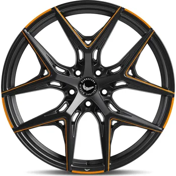 Alu kolo Barracuda RAZZER ORANGE Puresports černá matná s frézováním 9,5×21" 5×112 ET 27