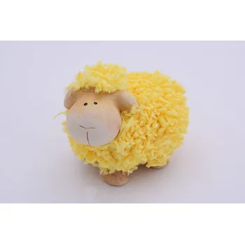 Keramická dekorace BERÁNEK žlutý