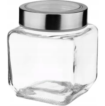 Dóza na potraviny SKLENĚNÁ NÁDOBA NA SYPÉ PRODUKTY 500 ML