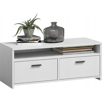 Komoda TV stolek MILI bílý 100 cm, malá komoda, regál, police