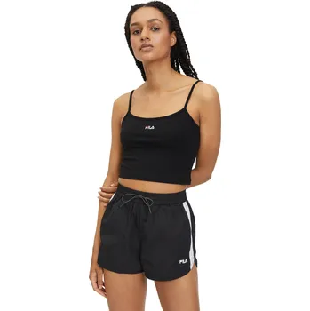 FILA Dámský top Loni Cropped Spaghetti M ČERNÁ