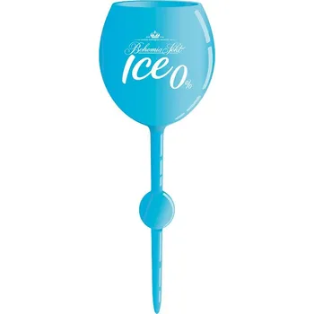 Sklenice Bohemia Sekt ICE 0 % modrá nerozbitná sklenka zapichovací