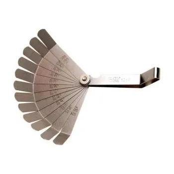 Spárové měrky zahnuté metrickú palcové 0,08-0,26" 0,203-0,66 mm