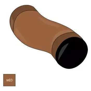 okap Měděné lisované odskokové koleno 100 mm