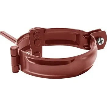 okap Objímka 100 mm s hrotem 200 mm, pozink RAL 3009 ocelově červená KJG