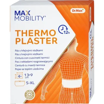 Dr. Max Thermoplaster Pás s hřejivými vložkami 4 vložky 13 x 9 cm