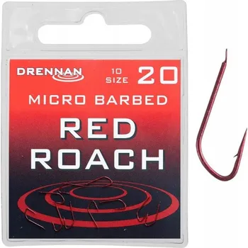 Rybářský háček Háček Drennan Red Roach č. 18 20 ks zemní/podlodní/splachovací