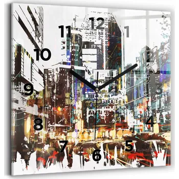 Hodiny Nástěnné hodiny Wallfluent oranžové 30 cm