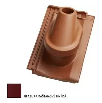 pálená krytina Tondach Contiton 12 (Stodo 12) komplet anténní kaštanová glazura