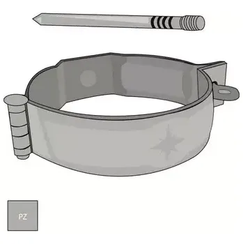 okap Pozinkovaná objímka 80 mm s hrotem 140 mm
