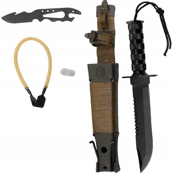 Pracovní nůž Nůž Nůž Ocel 420 s pevnou čepelí, silný taktický nůž pro přežití + příslušenství