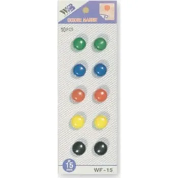 Dekorativní magnet Sada magnetů prům. 15 mix, 10ks